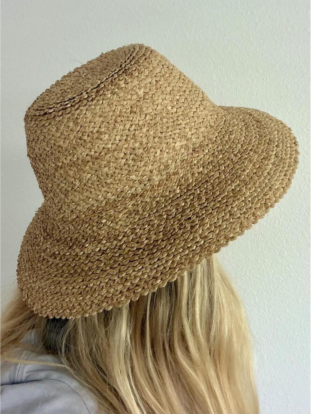 Straw Bucket Sun Hat Boho Summer